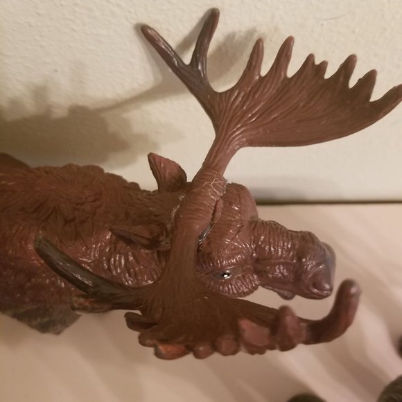 Lot of 9 Plastic Vintage Heavy Duty Animals Wolf Elephant Giraffe Anteater Tiger - Picture 15 of 15